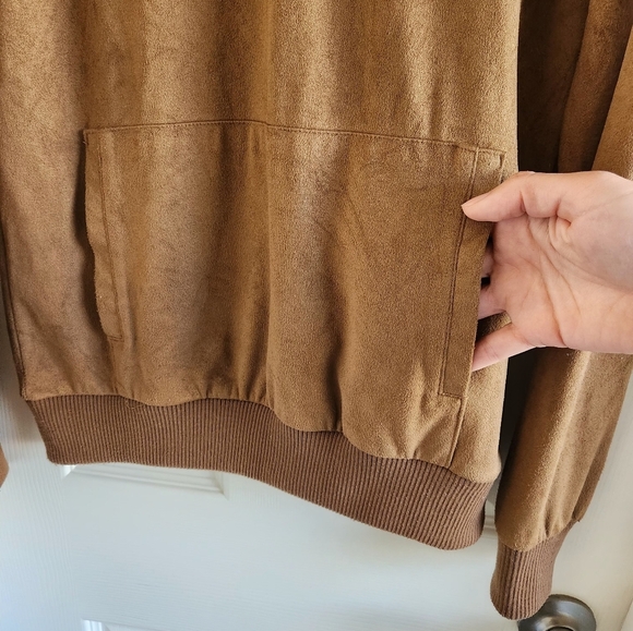 Zara Man Brown Large Pocket Sweater Size Medium Crewneck Pullover - Picture 3 of 9